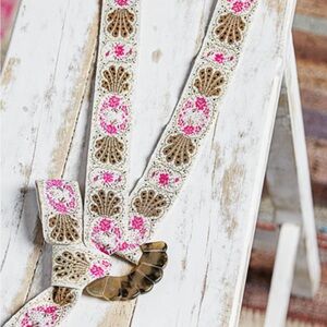 POL Floral Embroidered Belt in Pink and Brown
46 inches